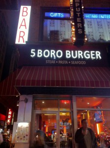 We enjoyed our dinner at 5 Boro Burger at 36th and 6th