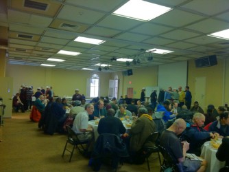 Guests enjoying meal served by Active Compassion Philly