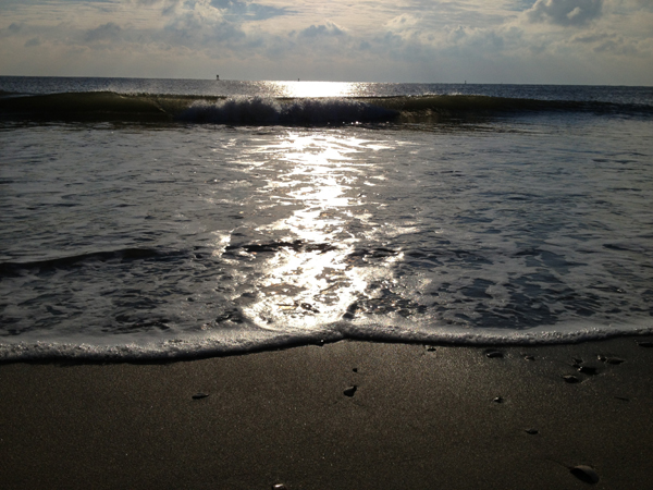 Atlantic Ocean in Atlantic City NJ, January 26, 2013