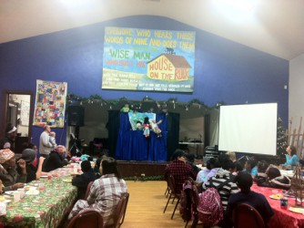 The children enjoyed the puppet show at The Bridge Academy