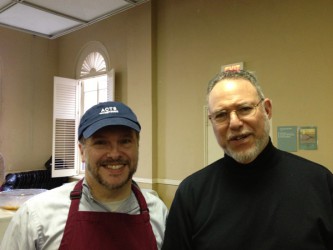 Charles Wagner, of Gramazin, and David Apple, of Active Compassion Philly, January 13, 2013