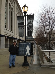 Charles visiting Yankee Stadium