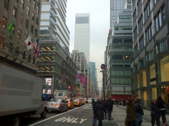 A street scene in New York City