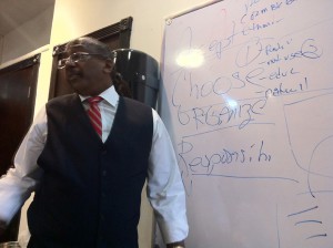 Gregory Frederick teaching class at Exodus Transitional Community