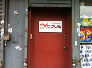 Front door of Exodus Transitional Community