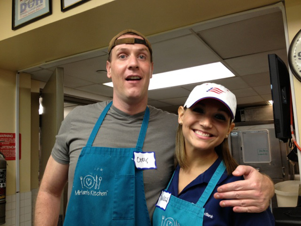 The volunteers from Congressional Bank at Miriam's Kitchen, Washington, DC, February 26, 2013