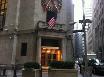 New York Stock Exchange at Christmas
