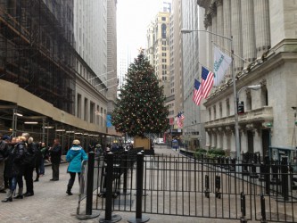 Christmas tree at New York Stock Exchange