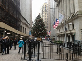 Christmas tree at New York Stock Exchange