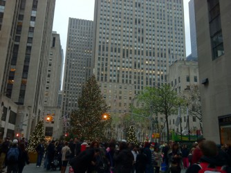 The Christmas tree at Rockefeller Center