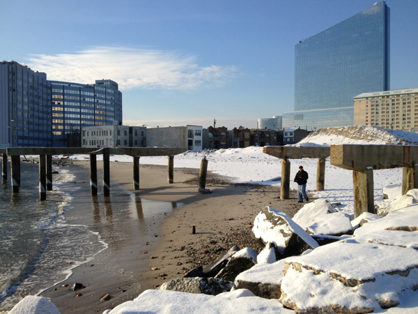 Gramazin observed Hurricane Sandy boardwalk destruction at northern end of Atlantic City, NJ