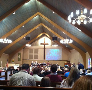 Chad and I attended church services today at Suncrest United Methodist Church in Morgantown, WV