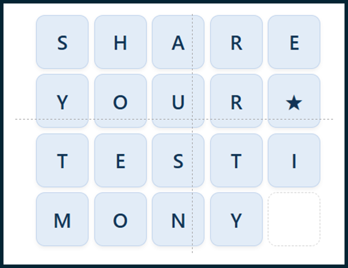 Share Your Testimony slider icon