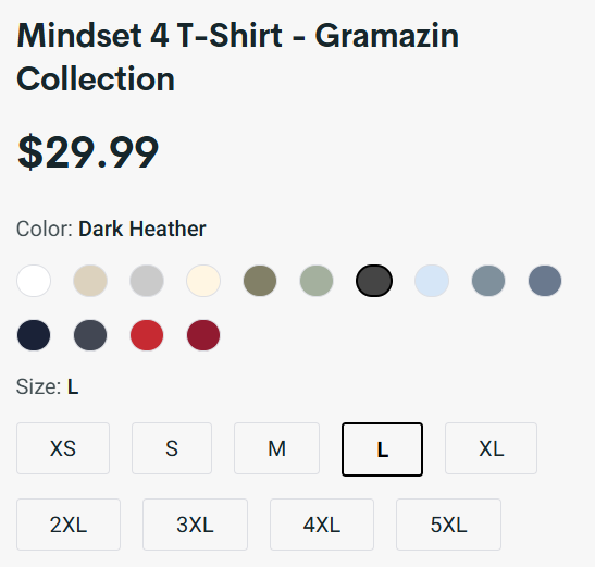 Mindset 4 T-Shirt options preview